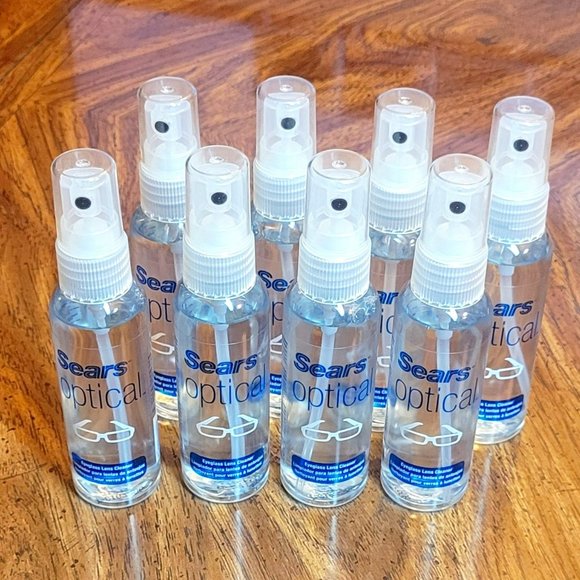 Sears Optical Accessories - Sears Optical Eyeglass LENS CLEANER - (8x) 2oz. Spray Bottles, Camera, Phone
